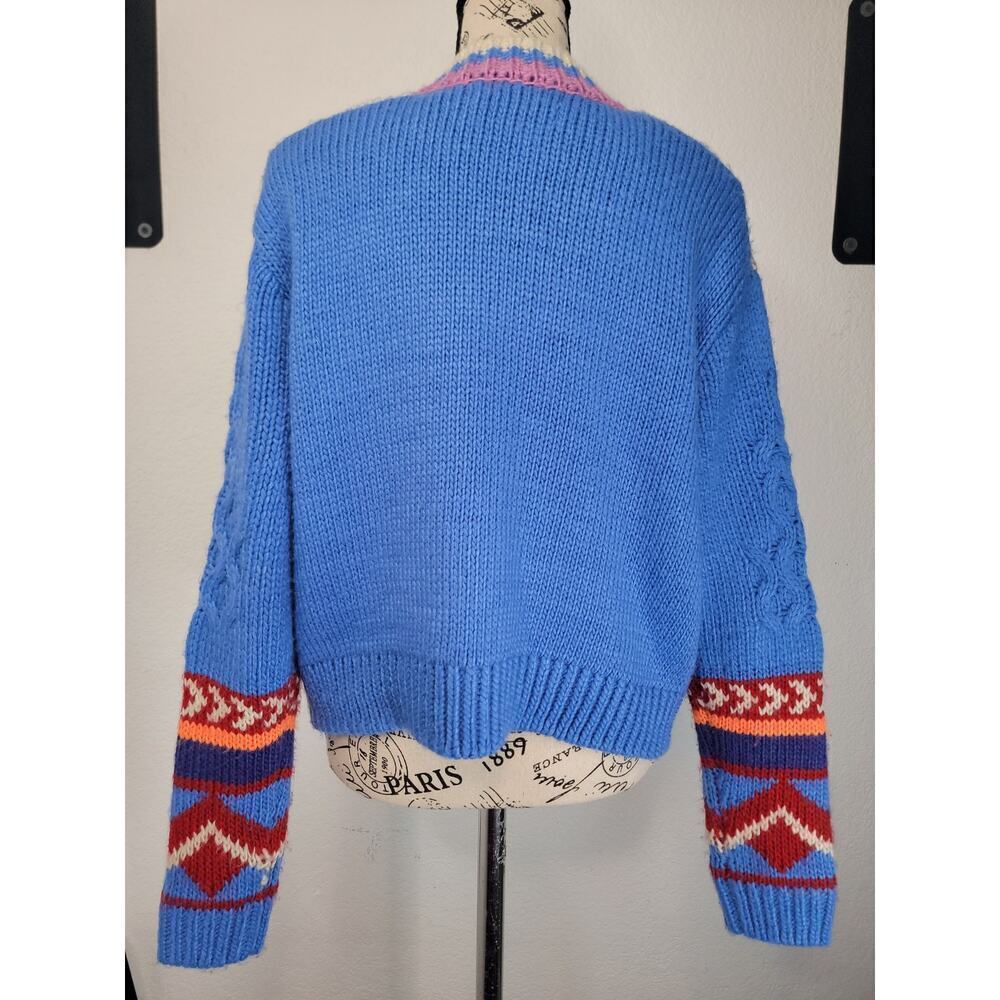 Kimchi Blue Perri Cardigan XS Vintage Inspo geo intarsia Glam Boho Indie Sleaze - Picture 8 of 13